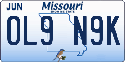 MO license plate OL9N9K