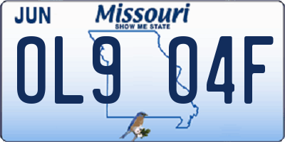 MO license plate OL9O4F