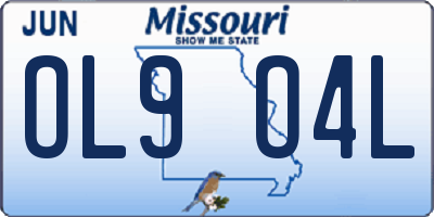 MO license plate OL9O4L