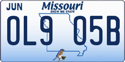MO license plate OL9O5B