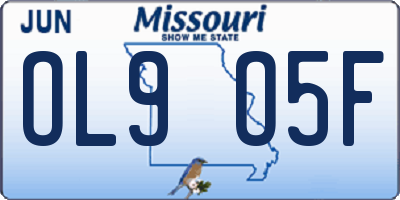 MO license plate OL9O5F