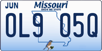 MO license plate OL9O5Q