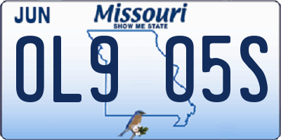 MO license plate OL9O5S