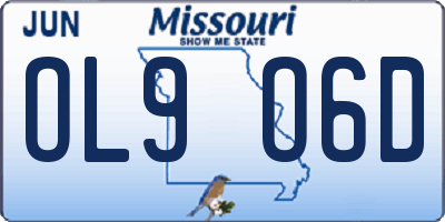 MO license plate OL9O6D