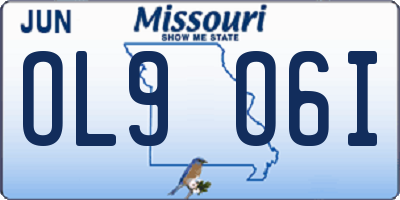 MO license plate OL9O6I