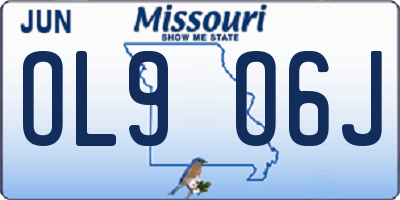 MO license plate OL9O6J