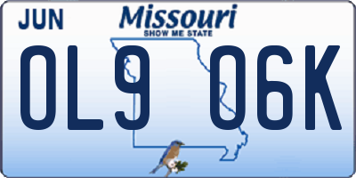 MO license plate OL9O6K