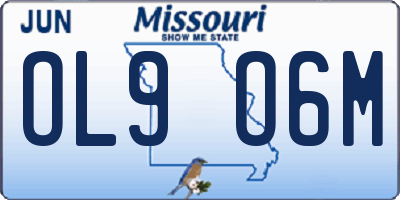 MO license plate OL9O6M