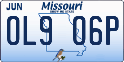 MO license plate OL9O6P