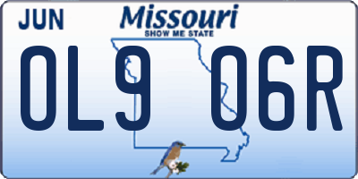 MO license plate OL9O6R