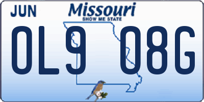 MO license plate OL9O8G