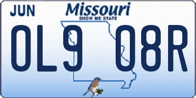 MO license plate OL9O8R