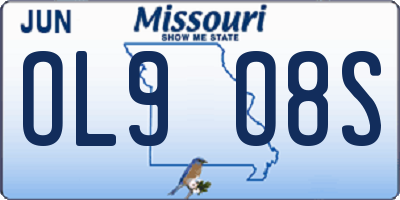 MO license plate OL9O8S