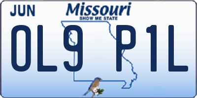 MO license plate OL9P1L