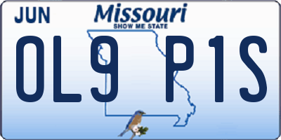 MO license plate OL9P1S