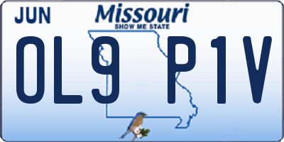 MO license plate OL9P1V