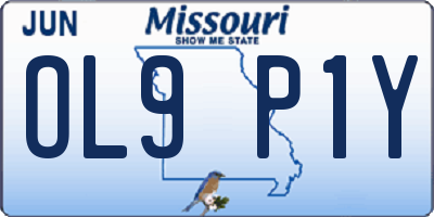 MO license plate OL9P1Y