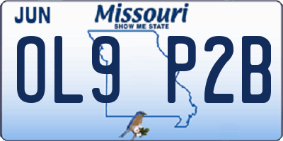 MO license plate OL9P2B