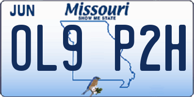 MO license plate OL9P2H
