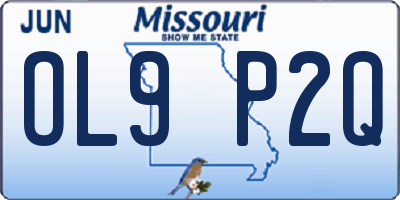 MO license plate OL9P2Q