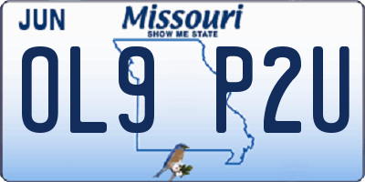 MO license plate OL9P2U