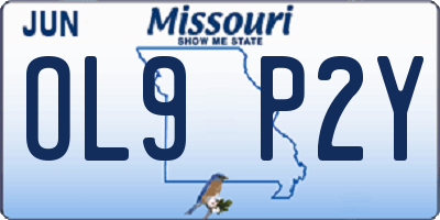 MO license plate OL9P2Y