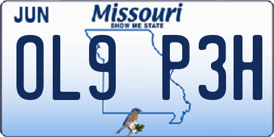 MO license plate OL9P3H