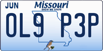 MO license plate OL9P3P