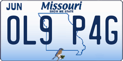 MO license plate OL9P4G