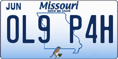 MO license plate OL9P4H