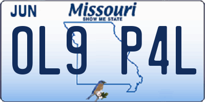 MO license plate OL9P4L