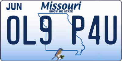 MO license plate OL9P4U