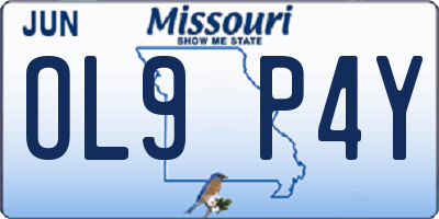 MO license plate OL9P4Y