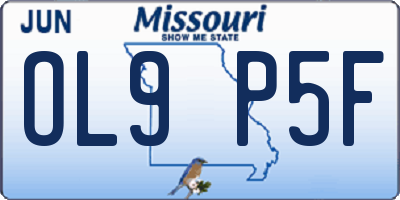MO license plate OL9P5F