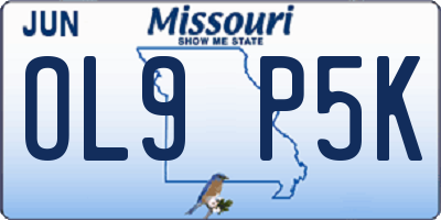 MO license plate OL9P5K