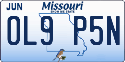 MO license plate OL9P5N