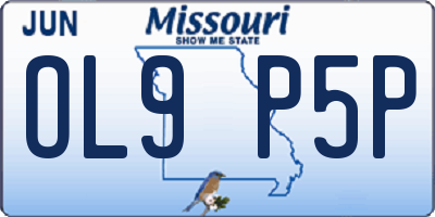 MO license plate OL9P5P