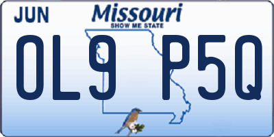 MO license plate OL9P5Q