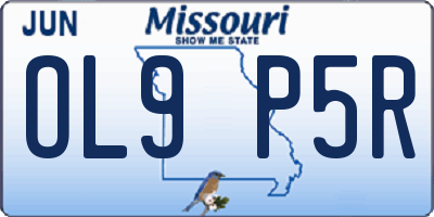 MO license plate OL9P5R