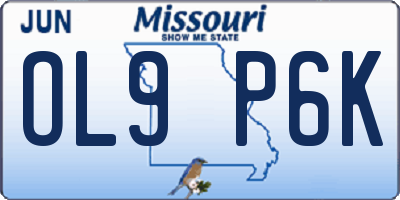 MO license plate OL9P6K