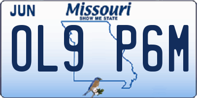 MO license plate OL9P6M