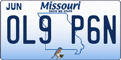 MO license plate OL9P6N