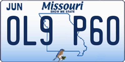 MO license plate OL9P6O