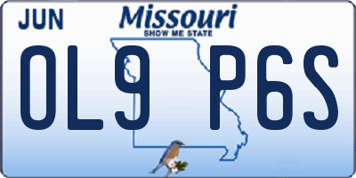 MO license plate OL9P6S