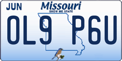MO license plate OL9P6U