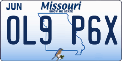 MO license plate OL9P6X