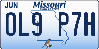MO license plate OL9P7H