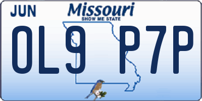 MO license plate OL9P7P