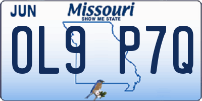 MO license plate OL9P7Q