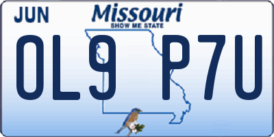 MO license plate OL9P7U